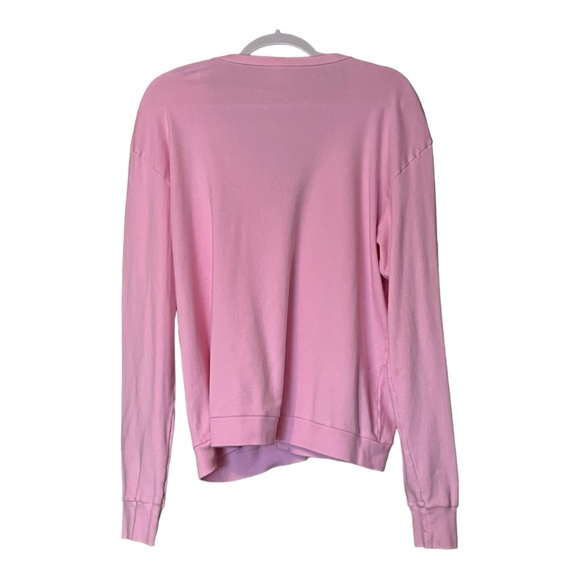 American Apparel Women's V-neck Button-up Pink Size L Sweater Excellent Cond. - Picture 2 of 4